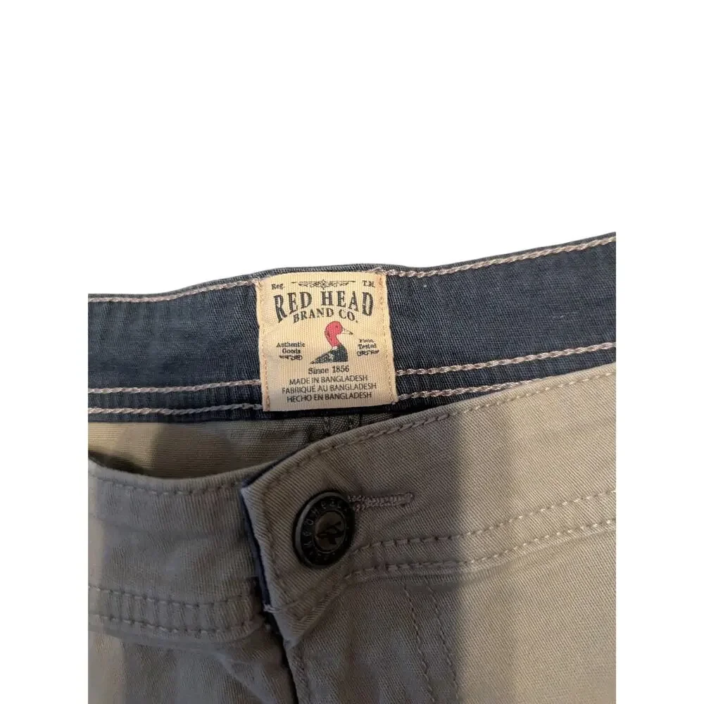 RedHead Khaki Tan Cargo Utility Shorts Casual Men's 34 Waist - Picture 8 of 10